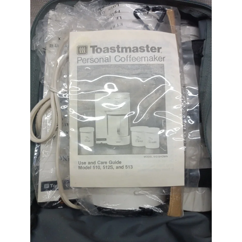 Toastmaster (513) Travel Personal Coffee Maker to Go w/ Case & Plastic Mug *READ